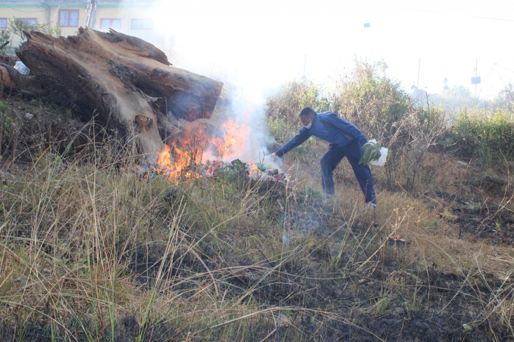 सल्यानमा आगलागी जोखिम न्यूनिकरणका लागि सरसफाइ अभियान