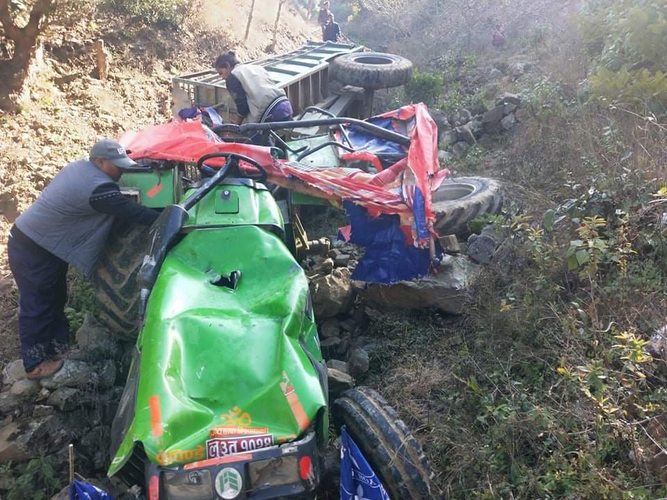 सल्यानमा ट्याक्टर दुर्घटना हुँदा दुई जना घाइते 