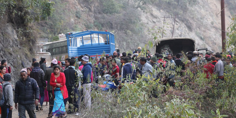सल्यानमा सेनाको गाडी दुर्घटना हुँदा एक जनाको मृत्यु 