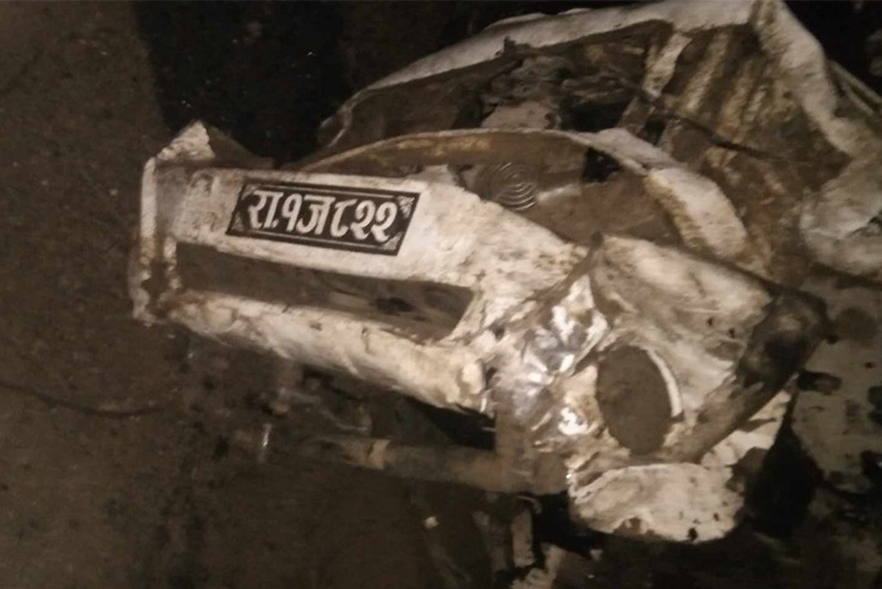 दाङमा बोलेरो दुर्घटना हुँदा २ जनाको मृत्यु 