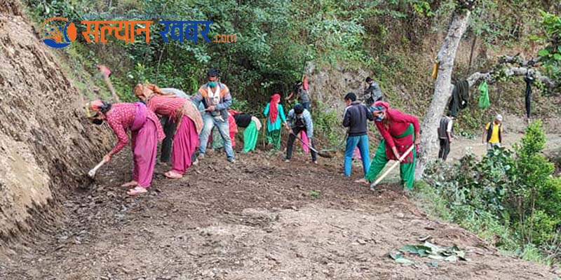 निषेधाज्ञाको बिचमा पनि स्वास्थ्य मापदण्ड पालना गर्दै विकास निमार्ण अघि बढाउँदै दार्मा गाउँपालिका 