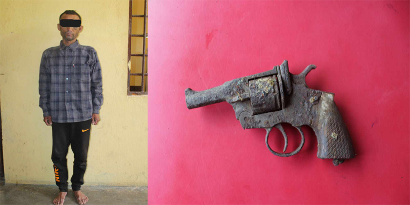 सल्यानमा अवैध हतियार रिभल्वर सहित एक पक्राउ 
