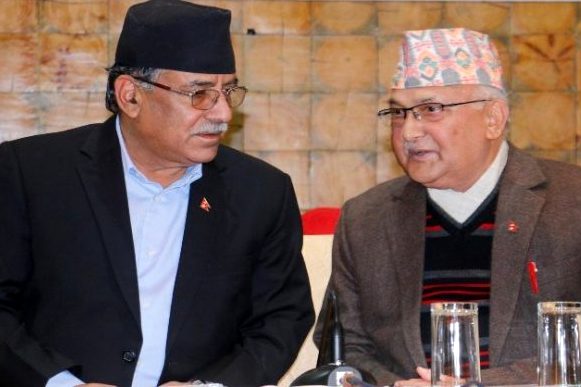 प्रधानमन्त्री ओली र नेकपा अध्यक्ष प्रचण्डबीच भेटवार्ता