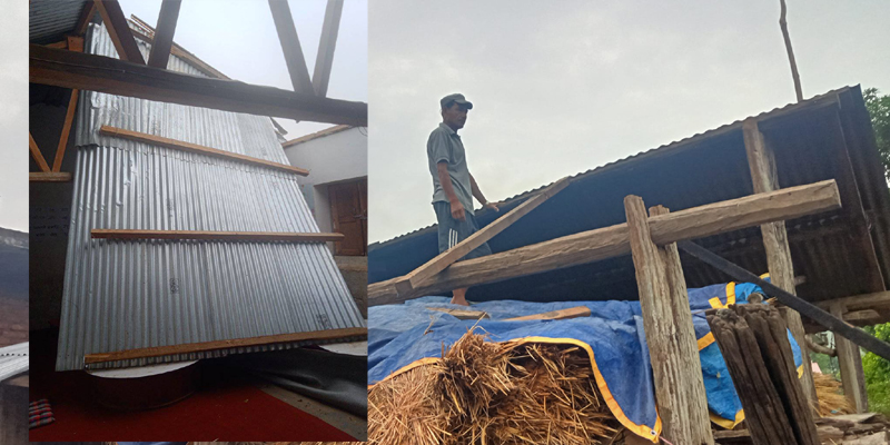 सल्यानमा हावाहुरीबाट दुई दर्जन भौतिक संरचनामा क्षति पुर्‍याउँदा १७ लाखबढीको क्षति,
