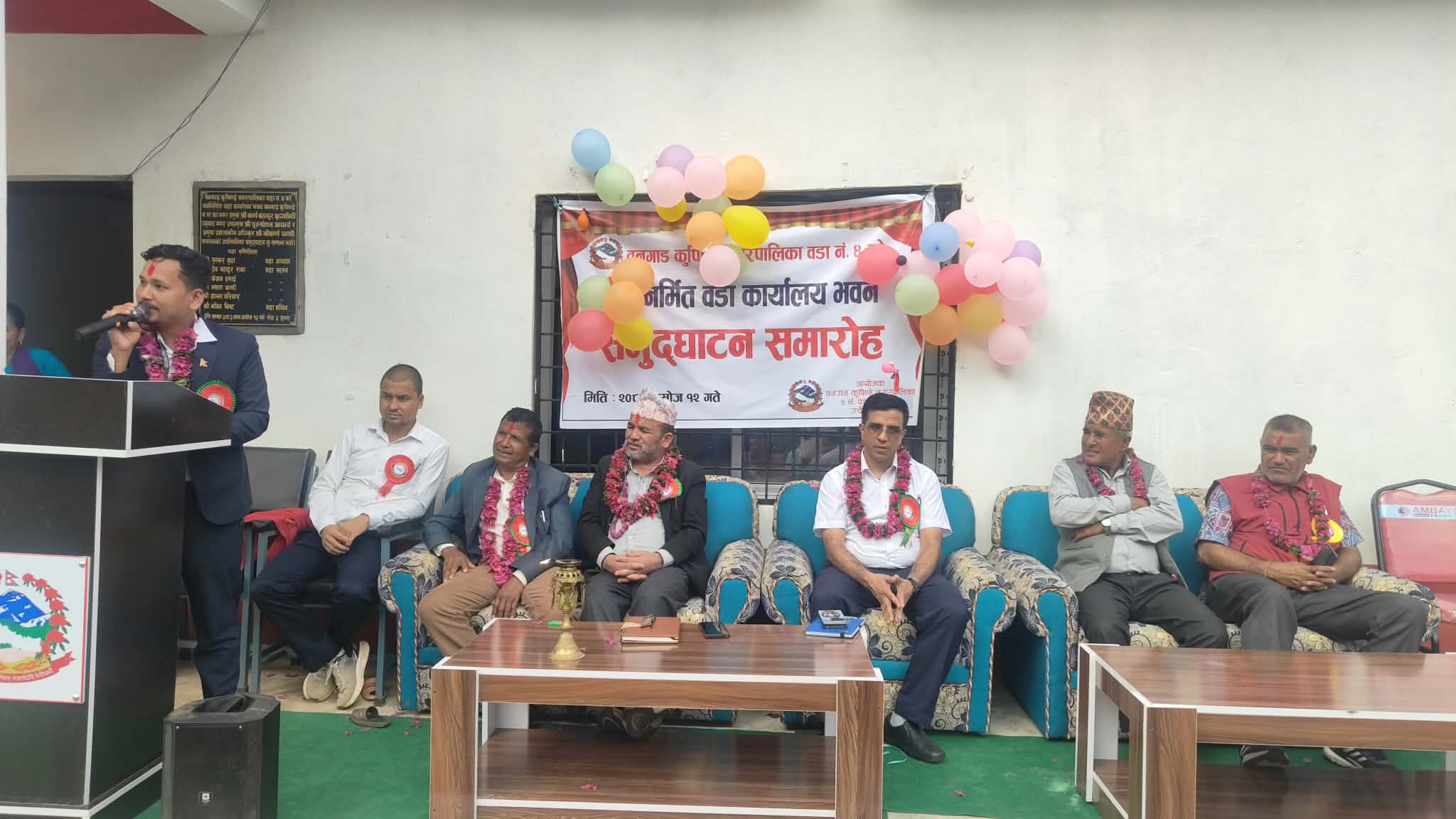गर्चेमा सुविधा सम्पन्न वडा कार्यालय भवन उद्घाटन