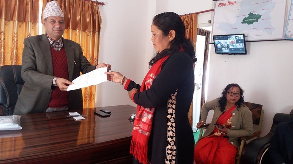 शारदा नगरपालिकालाइ शिक्षा र स्वास्थ्यको अधिकार सम्बन्धी ध्यानाकर्षणपत्र