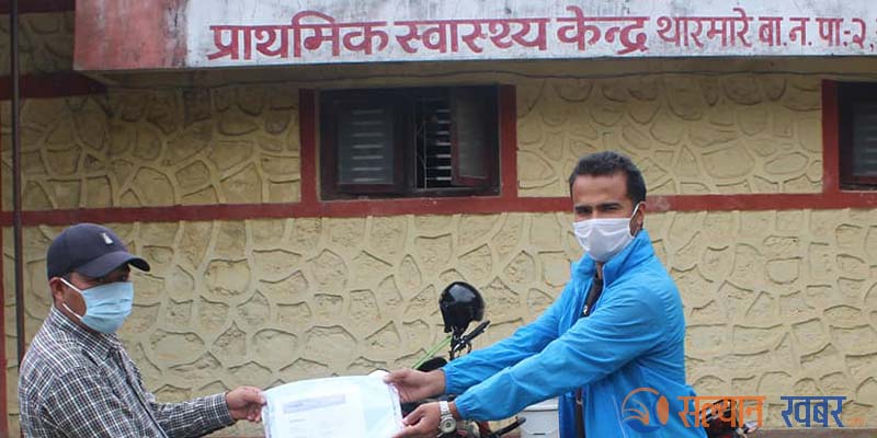 सल्यानी युवा सञ्जालद्धारा प्राथमिक स्वास्थ्य केन्द्र थारमारेलाई सुरक्षा कवज प्रदान 
