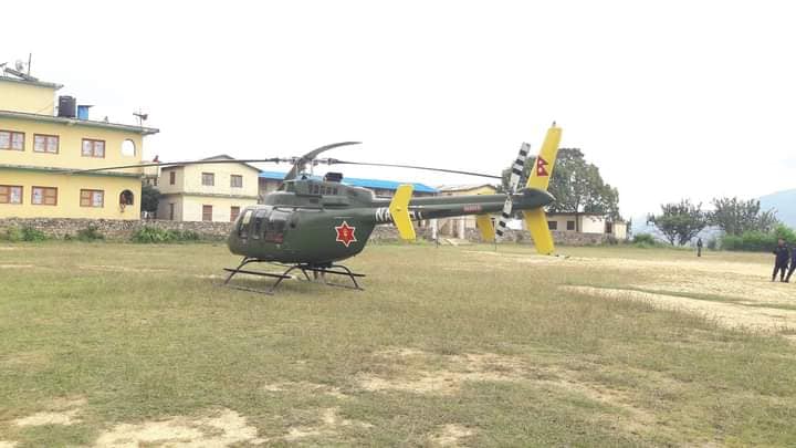 सल्यान जीप दुर्घटनाका घाइतेलाई हेलिकप्टरबाट कोहलपुर पठाइयो 