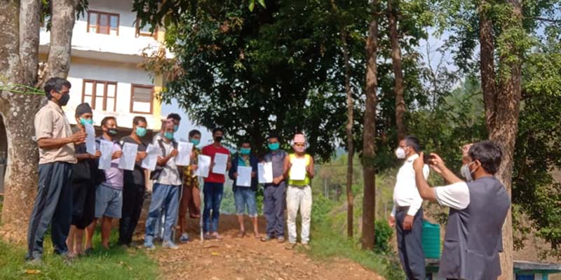 दार्मामा २२४ जनाको पीसिआर रिर्पोट नेगेटिभ,  क्वारेन्टाइन  बाट ६६ जना घर घर फर्किए 