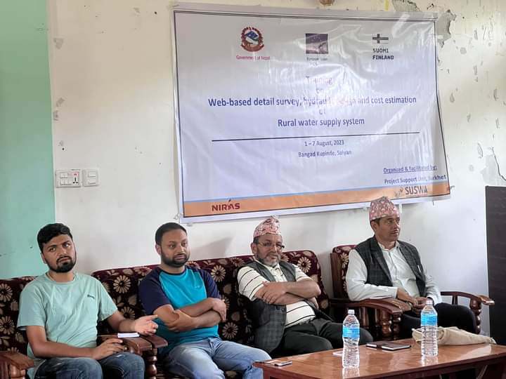 सल्यानको बनगाडमा वेबमा आधारित सर्वेक्षण, हाइड्रो लिक डिजाइन र ग्रामीण खानेपानी आपूर्ति प्रणालीको लागत अनुमान तालिम सुरु