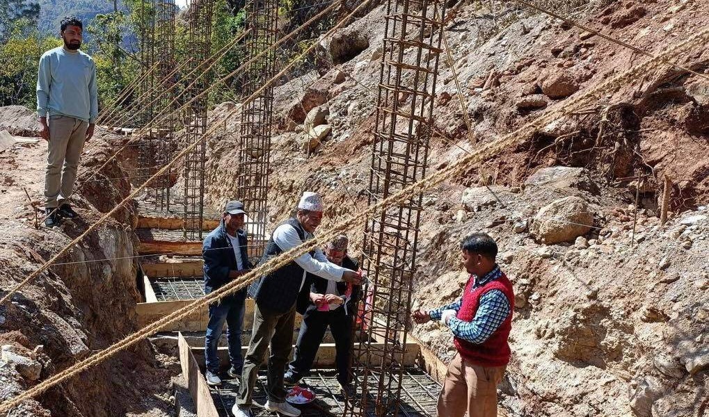 बनगाड ८ बाबियाचौरमा वडा कार्यालय भवन शिलान्यास 