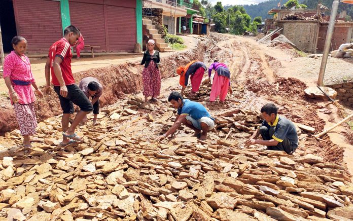 सल्यानको दार्मा गाउँपालिकामा श्रममा आधारित खाद्यान्न कार्यक्रम प्रभावकारी बन्दै 