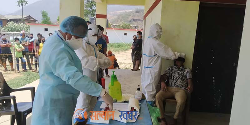 बनगाड कुुपिण्डे नगरपालिकामा १ सय ६६ जनाको स्वाब संकलन 