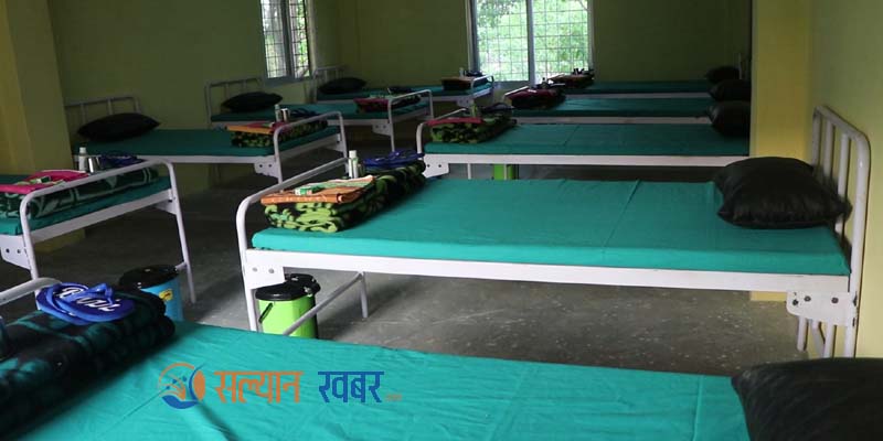सल्यानमा दुई दिनमा तयार भयो सय शश्याको आइसोलेसन वार्ड