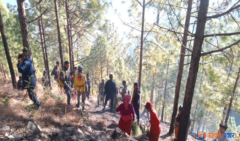 सामुदायिक वनमा लागेको आगो  नियन्त्रणमा आयो 